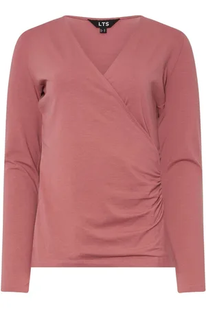 Long Tall Sally Long Sleeve Cotton Wrap Top46tall