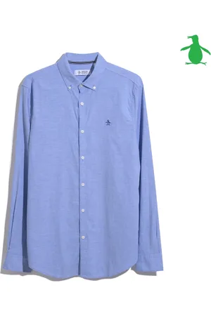 Original Penguin Blue Oxford Stretch ShirtXXL