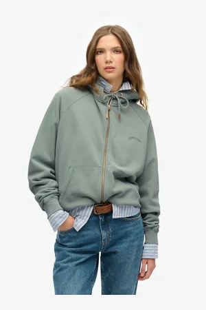 Superdry Oversized Essential Logo Raglan Zip 100% Cotton Hoodie36