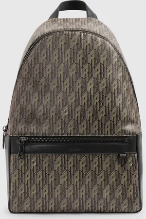 Reiss Flynn Monogram-Print Coated-Canvas BackpackJeden