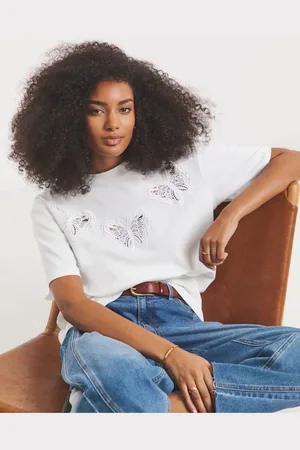 Simply Be Oversized Crochet Butterfly T-Shirt38