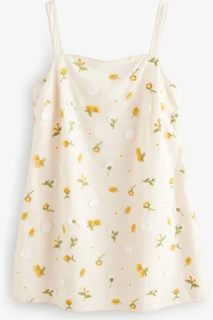 Next Floral Ditsy Print Embroidered 100% Cotton Mini Dress42
