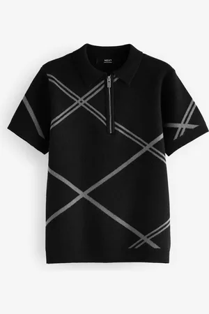 Next 100% Cotton Knitted Zip Neck Polo Shirt (3-16yrs)7 lat (122 cm)