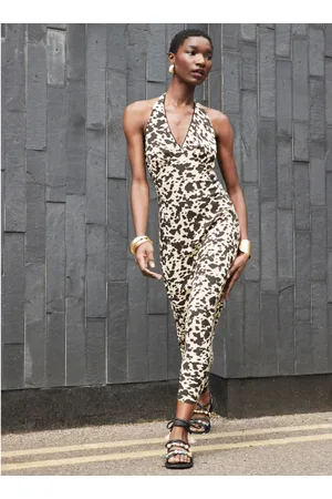 River Island Halter Leopard Maxi Slip Dress44