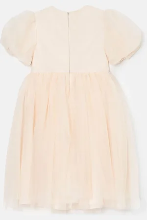 Angel & Rocket Allegra Champagne Silver Bow Dress8 lat (128 cm)