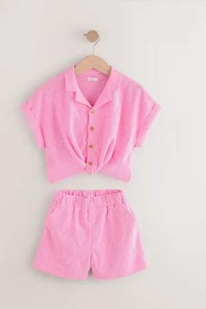 Next Broderie Textured Shirt And Shorts Set (3-16yrs)140146 cm