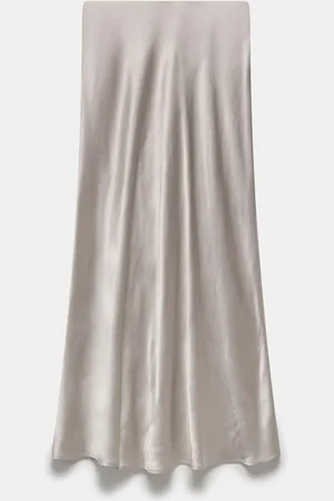 mint&berry Satin Slip Midi SkirtM