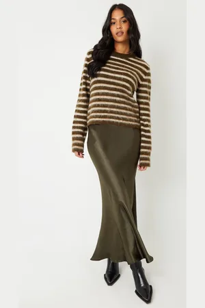 Threadbare Maxi Satin Slip Skirt42