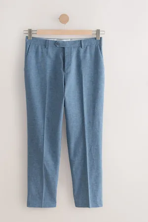 Next Regular Fit Textured Linen Suit Trousers40 L