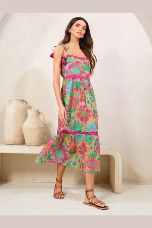 Lipsy London Ric Rac Trim Printed Cami Maxi Dress44