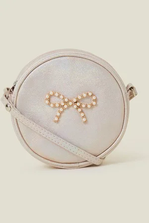 Accessorize Girls Round Pearl Bow BagJeden