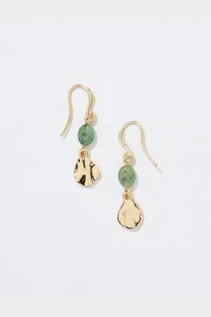Fat Face FatFace Stone Oval Drop EarringsJeden