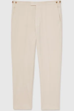 Reiss Putney Cotton Slim-Fit Suit Trousers With Stretch36 R