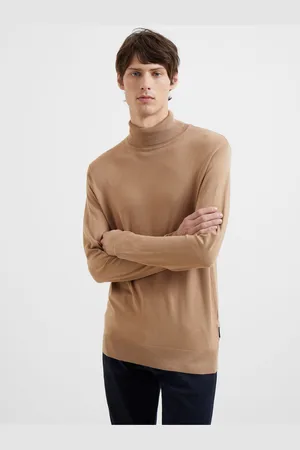 French Connection Roll Neck Knit Brown JumperL