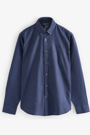 Raging Bull Blue Long Sleeve Classic 100% Cotton Oxford ShirtXXL
