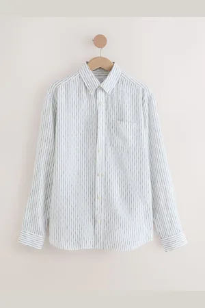 Next Signature 100% Linen Stripe Long Sleeve ShirtXX-Large