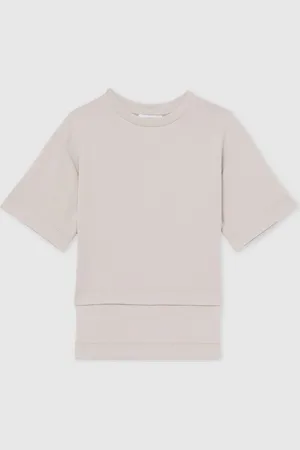 Reiss Anabelle Stretch-Cotton Oversized High-Low T-Shirt9-10 lat