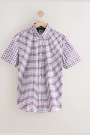 Next Gingham Check Short Sleeve Shirt3X-L