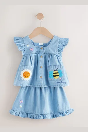 Next Denim 100% Cotton Blouse And Skirt Co-ord Set (3mths-8yrs)1.5