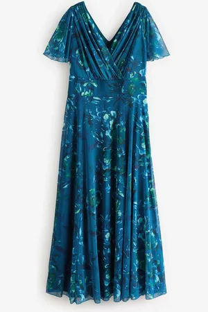 Scarlett & Jo Isabelle Winter Print Float Sleeve Maxi Dress54