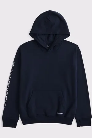 Abercrombie & Fitch Grey Back Graphic Logo Hoodie15