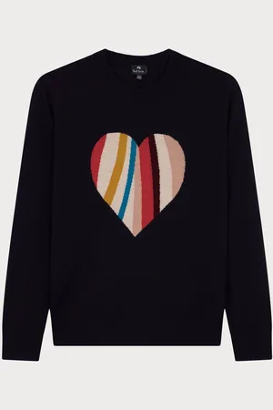Paul Smith Blue Swirl Heart Knitted JumperXS