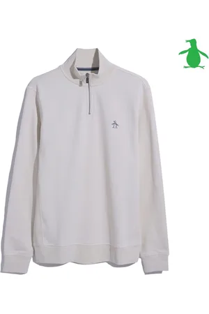 Original Penguin Natural 1/4 Zip 100% Organic Cotton SweatshirtL