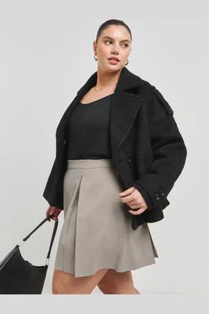Simply Be Pleated Brushed Check Mini Skirt42