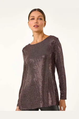 Roman Shimmer Cowl Back Tunic40