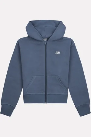New Balance Small Girls Brush Back Logo Zip Hoodie7