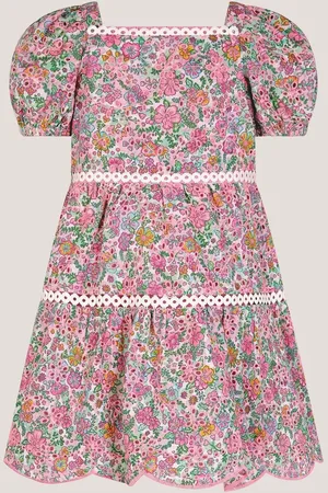 Monsoon Baby Broderie Floral Puff-Sleeve Dress9298 cm