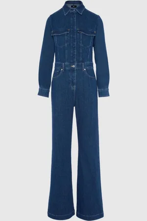 7 for all Mankind Blue Luxe Cove JumpsuitL
