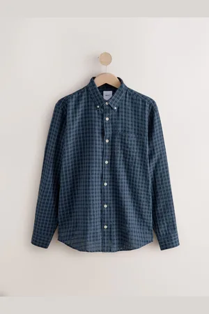 Next Check Long Sleeve 100% Cotton ShirtL