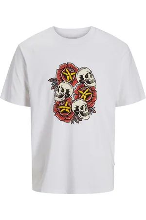 JACK & JONES Skull Print 100% Cotton T-Shirt152158 cm