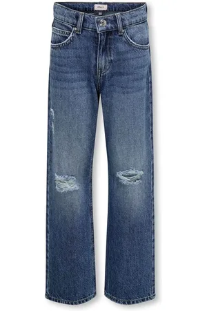 ONLY Blue Straight Leg Ripped Knee 100% Cotton Jeans11 lat (146 cm)