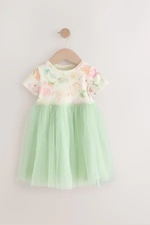 Next Ribbed Mesh Party Dress (3mths-7yrs)6874 cm