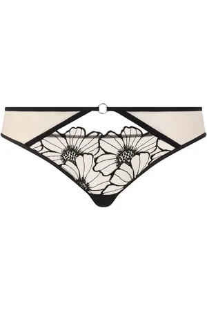 Chantelle Lush Daisy Brazilian Black BriefsXL