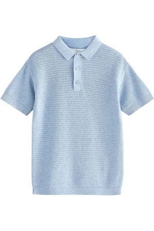 Next 100% Cotton Textured Short Sleeve Knitted Polo Shirt (3-16yrs) (3-16yrs)13 lat (158 cm)