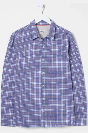 Fat Face FatFace 100% Cotton Long Sleeve Acton Check Shirt3XL dla wysokich