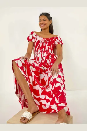 Roman Shadow Floral Print Tie Tiered Dress48