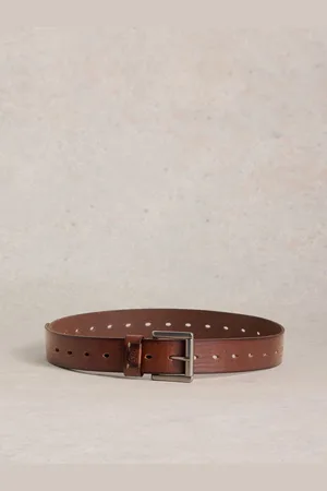 White Stuff Multi Punch Leather BeltS-M