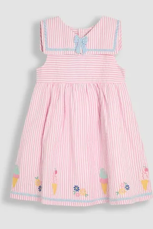 JoJo Maman Bébé Seersucker Sailor Baby Dress8086 cm