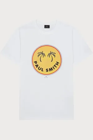 Paul Smith Regular Fit Graphic White 100% Organic Cotton T-ShirtM