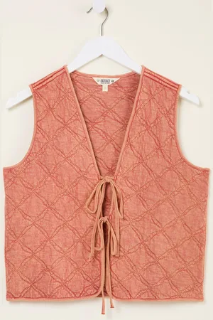 Fat Face FatFace Quilted Tie Front WaistcoatM