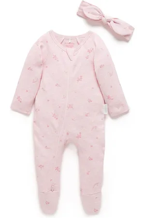Purebaby Zip Sleepsuit & Headband Set6