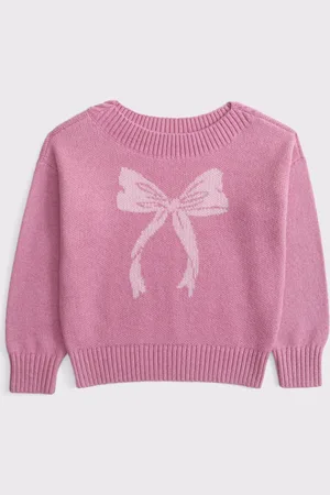 Abercrombie & Fitch Bows Intarsia Knitted Jumper With Slash Neck17 lat