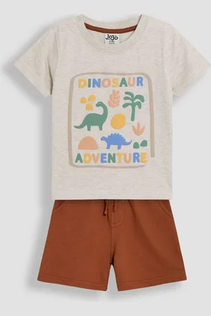 JoJo Maman Bébé 2-Piece Dinosaur Puff Print T-Shirt & Short Set116122 cm