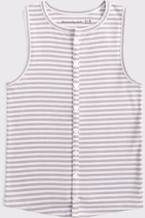 Abercrombie & Fitch Natural Knitted Button Through Top146152 cm