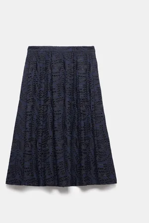 mint&berry Broderie 100% Cotton Midi Skirt44