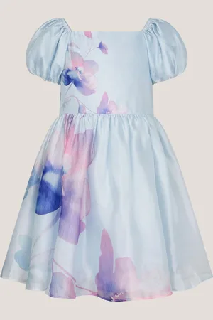Monsoon Pansy Puff Sleeve Satin Dress10 lat (140 cm)
